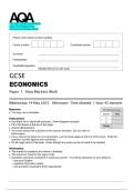 2025 AQA  GCSE  ECONOMICS Paper 1How Markets Work Examination Paper and Mark Scheme