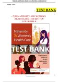 TEST BANK Maternity and Women's HealthCare &lpar;13TH Edition&rpar; by Lowdermilk Complete Guide Chapter 1-37&vert; Answers With Rationale