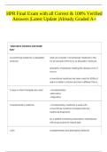 HPR Final Exam with all Correct & 100&percnt; Verified Answers &vert;Latest Update &vert;Already Graded A&plus;