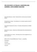 IMS 3310 EXAM 1 UT DALLAS &vert; QUESTIONS AND ANSWERS &vert; WITH CORRECT SOLUTION