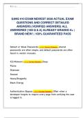 SANS 410 EXAM NEWEST 2026 ACTUAL EXAM QUESTIONS AND CORRECT DETAILED ANSWERS &lpar;VERIFIED ANSWERS&rpar; ALL ANSWERED &lbrace;180 Q & A&rcub; ALREADY GRADED A&plus; &vert; BRAND NEW&excl; &vert; 100&percnt; GUARANTEED PASS