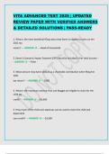 VITA ADVANCED TEST 2025 &vert; UPDATED REVIEW PAPER WITH VERIFIED ANSWERS & DETAILED SOLUTIONS &vert; PASS-READY