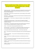 NASM Complete Exam Study with All Correct & 100&percnt; Verified Answers&vert; Actual Complete Exam &vert;Already Graded A&plus;