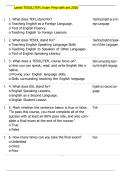Latest TESOL&sol;TEFL Exam Prep with ans 2026