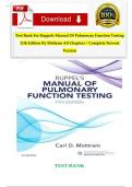 Test Bank For Ruppels Manual Of Pulmonary Function Testing 11th Edition By Mottram All Chapters &vert; Complete Newest Version