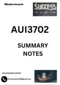 AUI3702 STUDY SUMMARY NOTES&period;