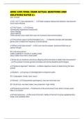 ANSC 4395 FINAL EXAM ACTUAL QUESTIONS AND SOLUTIONS RATED A&plus;