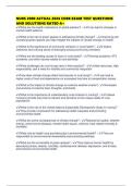 NURS 2000 ACTUAL 2026 CORE EXAM TEST QUESTIONS AND SOLUTIONS RATED A&plus;