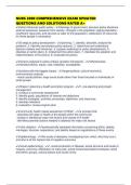 NURS 2000 COMPREHENSIVE EXAM UPDATED QUESTIONS AND SOLUTIONS RATED A&plus;