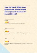 Texas Ext Type B TFM02 &vert; Exam Questions with Accurate Verified Answers &lpar;Accurate Solutions&rpar; A&plus; Passed 2026 &vert; 2027&period;