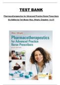 Pharmacotherapeutics for Advanced Practice Nurse Prescribers &lpar;6th Edition&rpar; by Teri Moser Woo & Wright &ndash; Chapters 1&ndash;57 Complete Test Bank