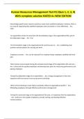 Human Resources Management Test &num;1 &lpar;Quiz 1&comma; 2&comma; 3&comma; 4&rpar; With complete solution RATED A&plus; NEW EDITION 