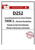 D252 Tasks 1 Bundle &vert; Passed on First Try &lpar;WGU&comma; 2026&rpar; &ndash; Completed Submission