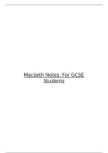 Macbeth Notes&colon; For GCSE Students
