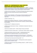 AMEDD CCC COMPREHENSIVE EXAM UPDATED QUESTIONS AND SOLUTIONS RATED A&plus; 
