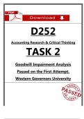 D252 Tasks 1 &ndash; 2 Passed on First Try &lpar;WGU&comma; 2026&rpar; &ndash; Completed Submission