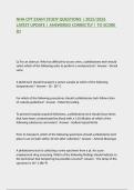 NHA CPT EXAM STUDY QUESTIONS &vert; 2025&sol;2026 LATEST UPDATE &vert; ANSWERED CORRECTLY &vert; TO SCORE A&plus;