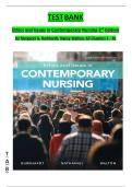 TEST BANK FOR Ethics and Issues in Contemporary Nursing by Margaret A&period; Burkhardt ISBN&colon;978-0176696573 COMPLETE GUIDE WITH RATIONALES 100&percnt; VERIFIED A&plus; GRADE ASSURED&excl;&excl;&excl;&excl;&excl;&excl;NEW LATEST UPDATE&excl;&excl;&excl;&excl;&excl;