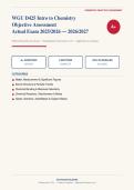 WGU D425 Intro to Chemistry Objective Assessment Actual Exam 2025&sol;2026 &vert; Questions with Verified Answers &vert; 100&percnt; Correct &vert; Pass Guaranteed
