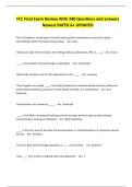 FF1 Final Exam Review With 240 Questions and answers Newest RATED A&plus; UPDATEDFF1 Final Exam Review With 240 Questions and answers Newest RATED A&plus; UPDATED