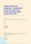 Chapter 7 Portable Fire Extinguishers &vert; Comprehensive Practice Test&vert; Study Guide Questions & Expertly Verified Answers&comma; 2026 &vert; 2027&period;     
