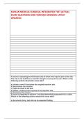 KAPLAN MEDICAL SURGICAL INTEGRATED TEST ACTUAL EXAM QUESTIONA SND VERIFIED ANSWERS LATEST UPDATED