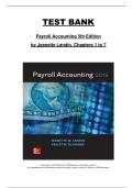 Payroll Accounting 5th Edition by Jeanette Landin &ndash; Complete Test Bank Chapters 1&ndash;7