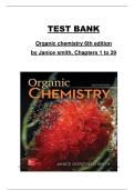 Organic Chemistry 6th Edition by Janice Smith &ndash; Complete Test Bank Chapters 1&ndash;29