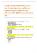 Georgia Electrical Contractor Class II  Examination Questions And Correct  Answers &lpar;Verified Answers&rpar; Plus  Rationale 2026 Q&A&vert; Instant Download  Pdf 