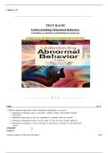 TEST BANK Understanding Abnormal Behavior&comma; 12th Edition&comma; by David Sue&comma; Derald Wing Sue&comma; Diane Sue&period; All Chapters Covered&vert;&vert; 100&percnt; Verified Answers&vert;&vert; Latest Edition&vert;&vert; ISBN-