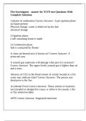 Fire Investigator - master for TCFP test Questions With Complete Solutions