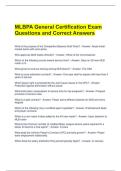 MLBPA General Certification Exam Questions and Correct Answers 