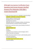 Millwright Journeyman Certification Exam  Questions And Correct Answers &lpar;Verified  Answers&rpar; Plus Rationales 2026 Q&A &vert;  Instant Download Pdf 