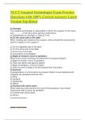 NCCT Surgical Technologist Exam Practice Questions with 100&percnt; Correct Answers Latest Version Top Rated&period;
