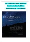 Psychology&colon; Themes and Variations 4th Canadian Edition Test Bank by Wayne Weiten &ndash; Latest Update 2026 Exam Prep &vert; Graded A&plus;
