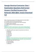 Georgia Electrical Contractor Class I  Examination Questions And Correct  Answers &lpar;Verified Answers&rpar; Plus  Rationale 2026 Q&A&vert; Instant Download  Pdf 