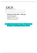 2025 AS Level Biology A H020&sol;01 Breadth in biology   &lpar;Verified Question Paper With Mark Scheme Combined June 2025&rpar;