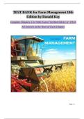 Test Bank for Loose Leaf for Farm Management 10th Edition by Ronald Kay&comma; William Edwards&comma; Patricia A&period; Duffy All Chapters 1-22