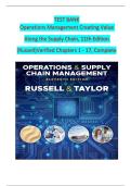 Operations and Supply Chain Management 11th Edition Test Bank by Roberta S&period; Russell & Bernard W&period; Taylor &ndash; Latest Update 2026 Exam Prep &vert; Graded A&plus;