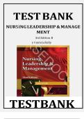 Nursing Leadership & Management 3rd Edition Test Bank &vert; Patricia Kelly &ndash; 2025 Leadership Practice Questions & NCLEX&reg; Prep