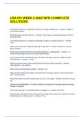 LRA 211 WEEK 2 QUIZ WITH COMPLETE SOLUTIONS 
