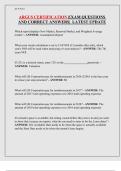 ARGUS CERTIFICATION EXAM QUESTIONS AND CORRECT ANSWERS&vert;  LATEST UPDATE 