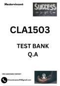 CLA1503 EXAM TESTBANK &lbrace;QUESTIONS AND ANSWERS&rcub;