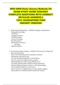 WGU D669 Early Literacy Methods OA  EXAM STUDY GUIDE 2026&sol;2027  COMPLETE QUESTIONS WITH CORRECT  DETAILED ANSWERS &vert;&vert;  100&percnt; GUARANTEED PASS  <RECENT VERSION> 