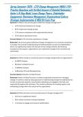 Spring Semester 2026 &ndash; C721 Change Management &lpar;WGU&rpar; &vert; 170&plus; Practice Questions with Verified Answers & Detailed Rationales &vert; Kotter&rsquo;s 8-Step Model&comma; Lewin Change Theory&comma; Stakeholder Engagement&comma; Resistance Management&comma; Organizational Culture&comma; Strategic Implem