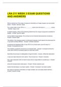 LRA 211 WEEK 3 EXAM QUESTIONS AND ANSWERS 