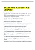 LRA 211 TEST QUESTIONS AND ANSWERS 