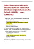 National Board Authorized Inspector  Supervisor &lpar;AIS&rpar; Exam Questions And  Correct Answers &lpar;Verified Answers&rpar; Plus  Rationales 2026 Q&A &vert; Instant  Download Pdf National Board Authorized Inspector  Supervisor &lpar;AIS&rpar; Exam Questions And  Correct Answers &lpar;Verif