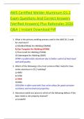 AWS Certified Welder Aluminum D1&period;2  Exam Questions And Correct Answers  &lpar;Verified Answers&rpar; Plus Rationales 2026  Q&A &vert; Instant Download Pdf