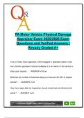 PA Motor Vehicle Physical Damage Appraiser Exam 2025&sol;2026 &ndash; 250&plus; Graded Questions on Auto Estimating&comma; Laws & Mechanical Systems